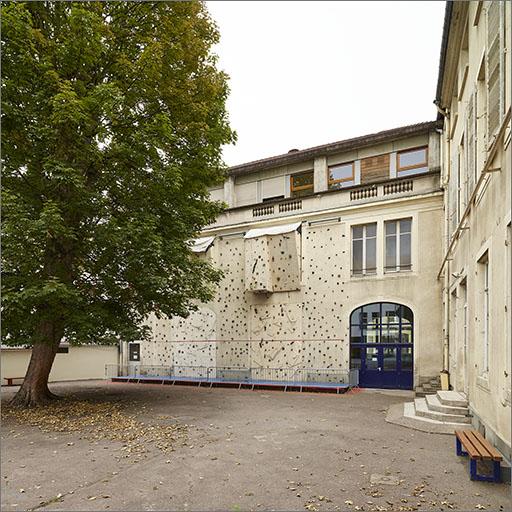 Corps C : élévation postérieure sur cour.