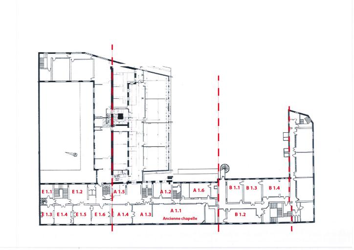 Plan du 1er étage.