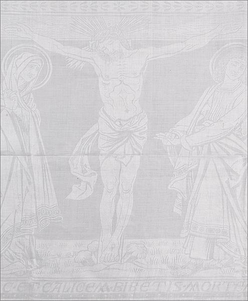 Détail du décor : Christ en croix.