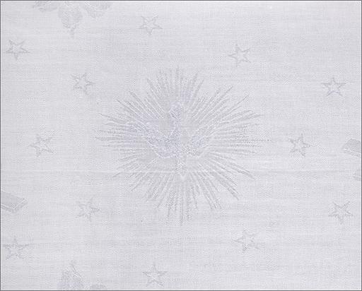 Nappe d'autel n° 2, détail : colombe rayonnante.