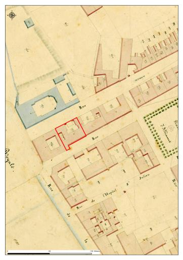 Extrait du plan cadastral de 1830.