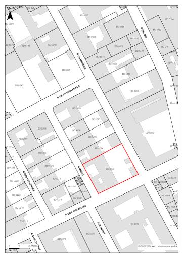 Plan de masse (extrait cadastral).
