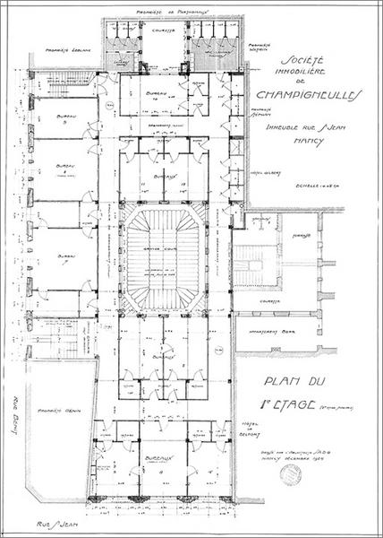 Plan du 1er étage.