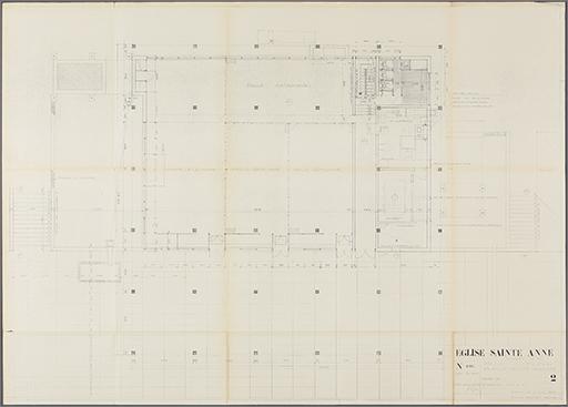 Projet d'exécution : plan du rez-de-chaussée (salles de catéchisme).