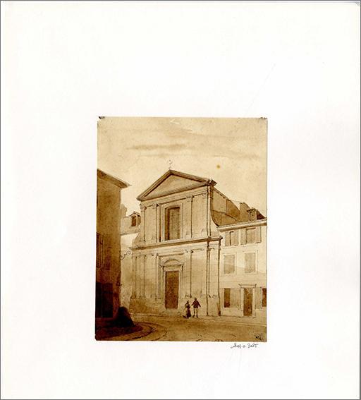 Elévation de la façade (milieu 19e siècle).