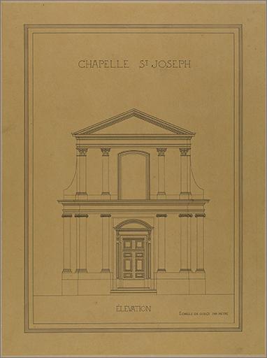 Elévation de la façade (19e siècle).