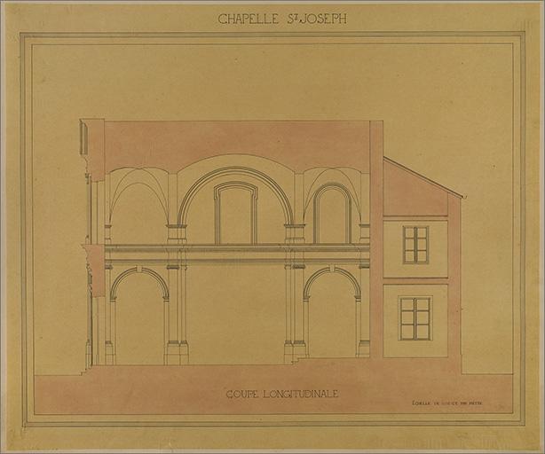 Coupe longitudinale (19e siècle).