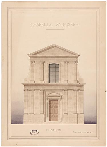 Elévation de la façade (19e siècle).