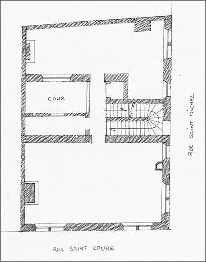 Plan schématique du 2e étage.