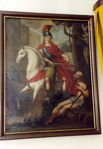 Ensemble de 2 tableaux : Saint Nicolas, Charité de saint Martin