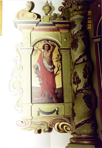 Vue d'ensemble du tableau de saint Sébastien.