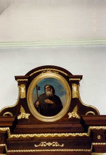 Ensemble de 2 tableaux : Saint Antoine ermite, saint Sébastien