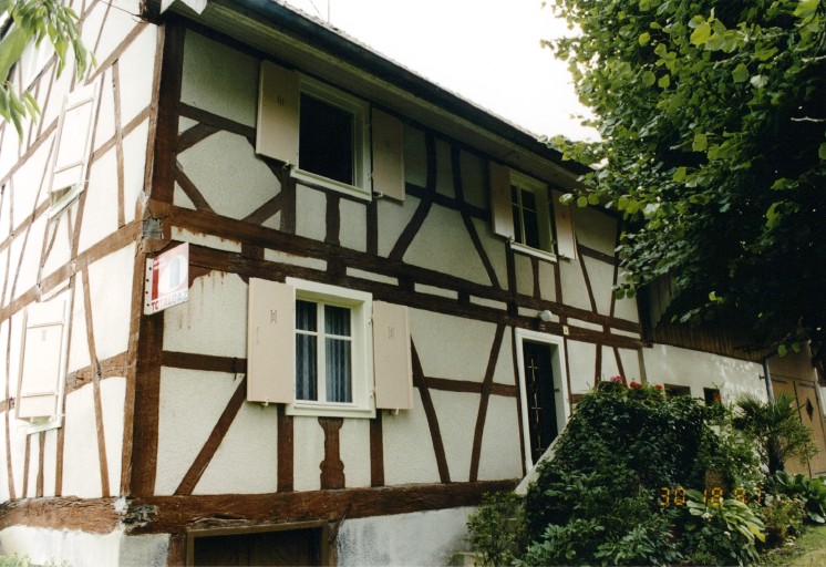 Vue partielle du gouttereau principal du logis.