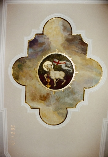 Vue de la peinture du plafond du choeur.