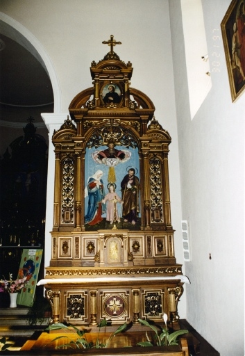 Vue d'ensemble de l'autel de la Sainte Famille.