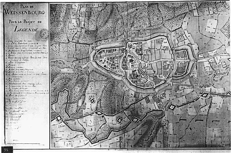 Vue d'un plan de Wissembourg.