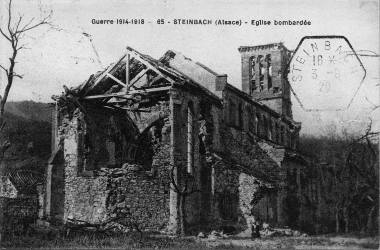 Eglise bombardée.