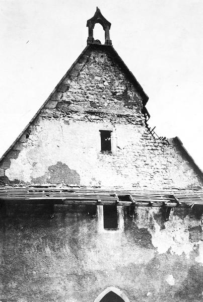 Vue du pignon de la façade occidentale, après 1918.