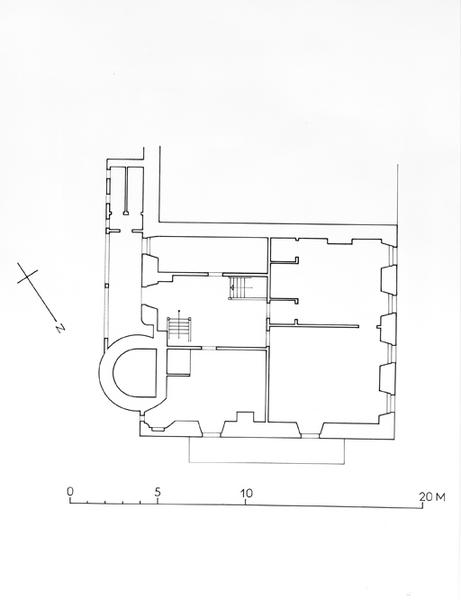 Plan au premier étage du presbytère.
