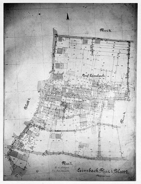 Plan cadastral de 1891, section 1, feuille 2.