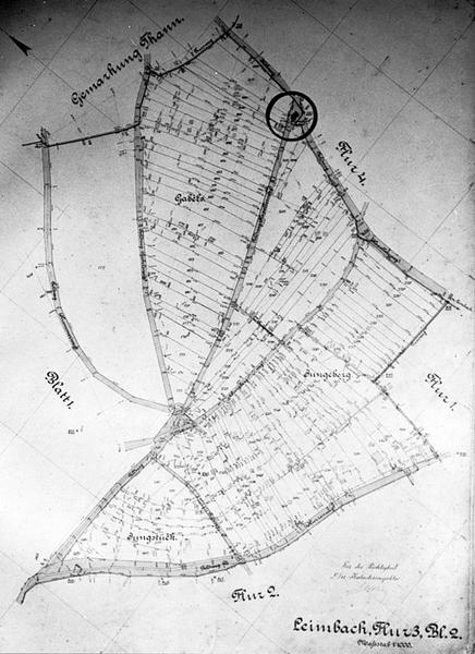 Plan cadastral de 1891, section 2, feuille 1.