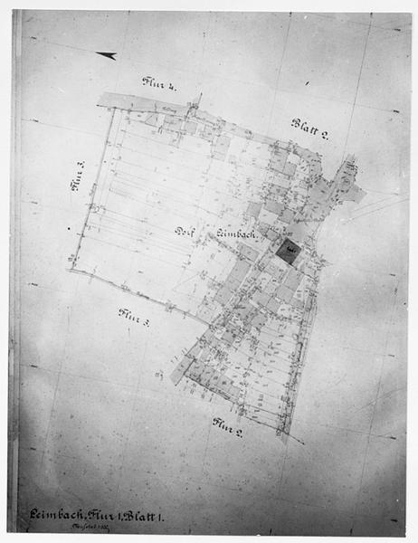 Plan cadastral de 1891, section 1, feuille 1.