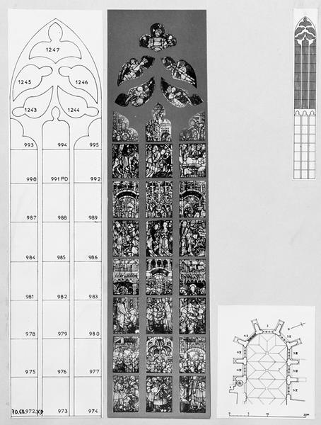 Verrière N II : photomontage de la partie supérieure.