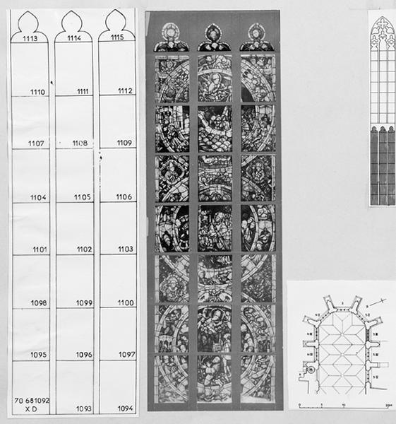 Verrière S III : photomontage de la partie inférieure.