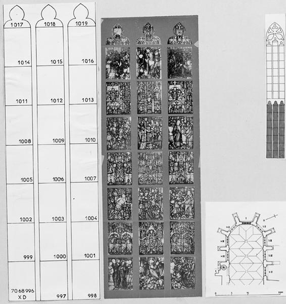 Verrière I : photomontage de la partie inférieure.