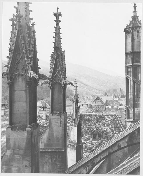 Façade sud : pinacles sur les culées des arcs-boutants de la nef (1et2).