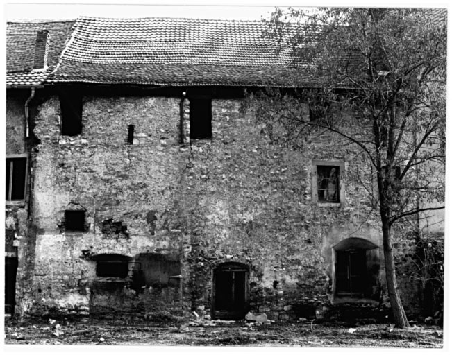 Vue du rempart tenant lieu de façade postérieure à la maison No 42 Grand'Rue.