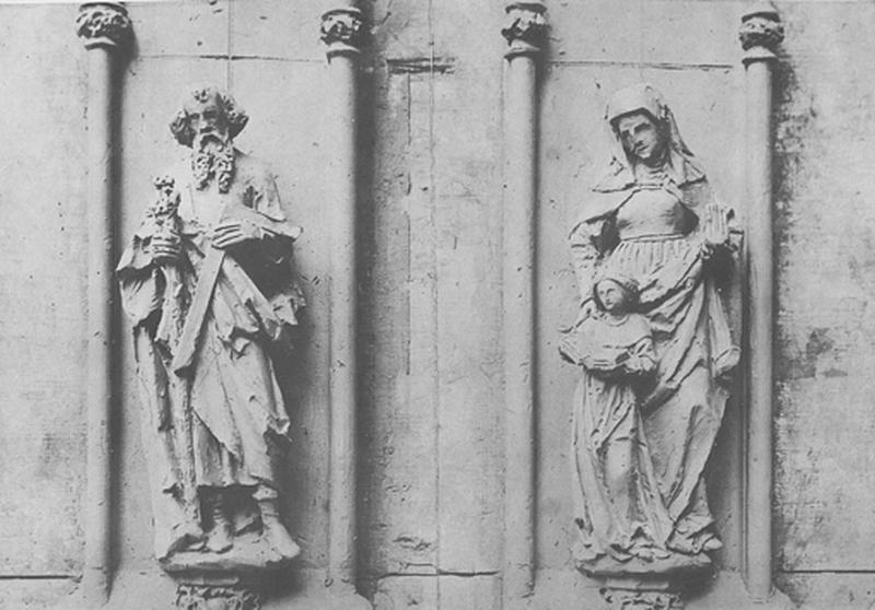 2 statues : sainte Anne et la Vierge enfant, saint Joseph