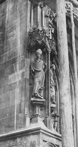 Groupe sculpté : saint Thiébaut de Thann et deux pèlerins