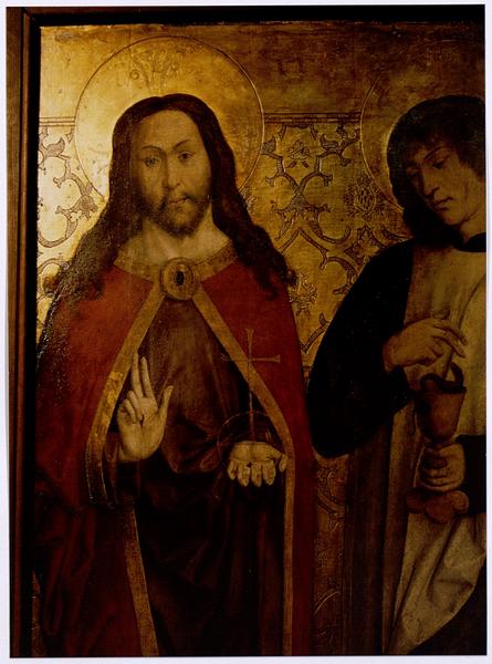 Volet 1, face : Le Christ et Saint Jean.(détail)