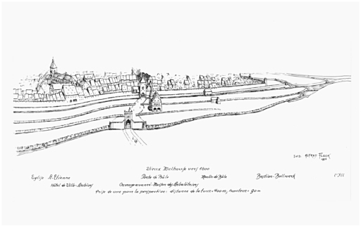 Reconstitution de la ville et porte de Bâle.