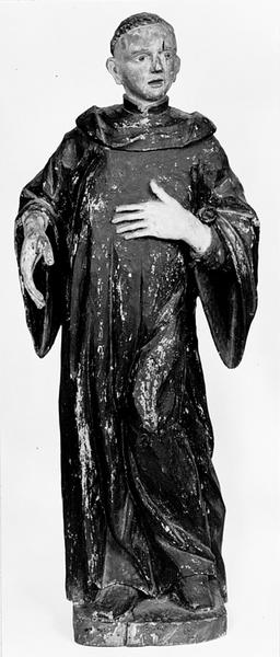 Statue d'applique de Saint Léonard de Noblat, vue de face.