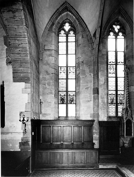 Vue du mur nord du choeur (deux premières travées).