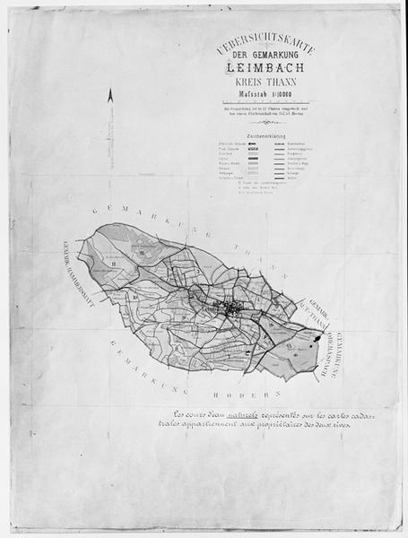 Plan d'assemblage du plan cadastral de 1891.