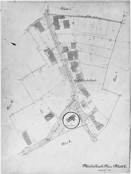 Plan cadastral de 1891 : section 1, feuille 2.