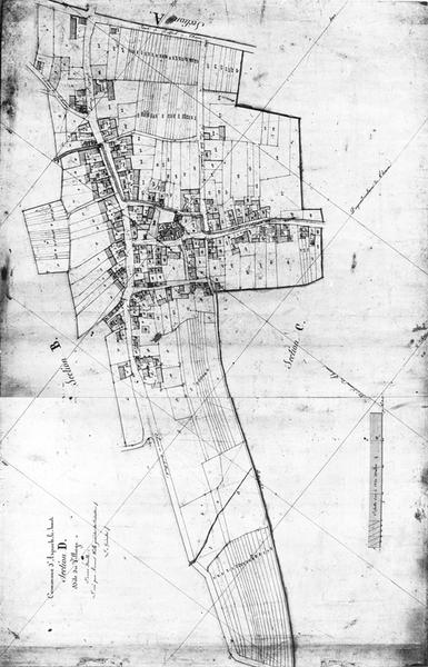 Vue du plan cadastral de 1825, section D.