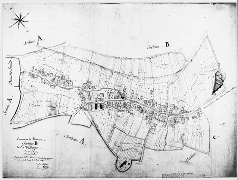 Plan cadastral de 1824, section D.