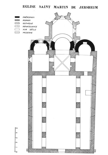 Plan chronologique de l'église.