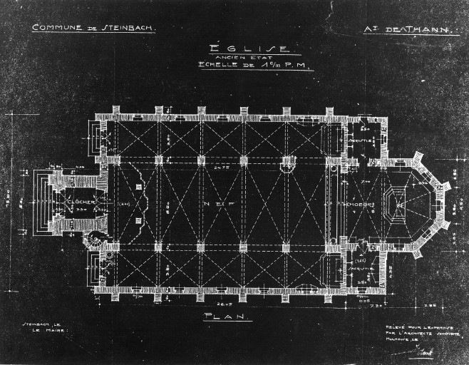 Plan de l'ancienne église.