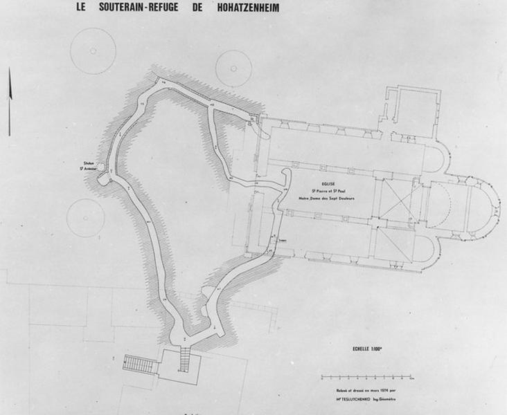 Plan du souterrain-refuge.