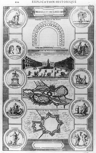 Gravure faite à l'occasion de la fête du mariage de Louis de Bourgogne et de Marie-Adélaïde de Savoye (1697).