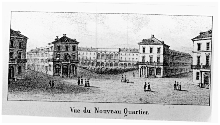 Vue ancienne du nouveau quartier.