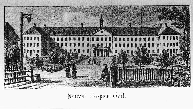 Vue ancienne du nouvel hospice civil.