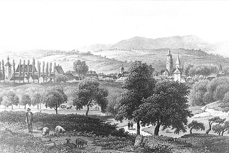 Vue ancienne de la ville.