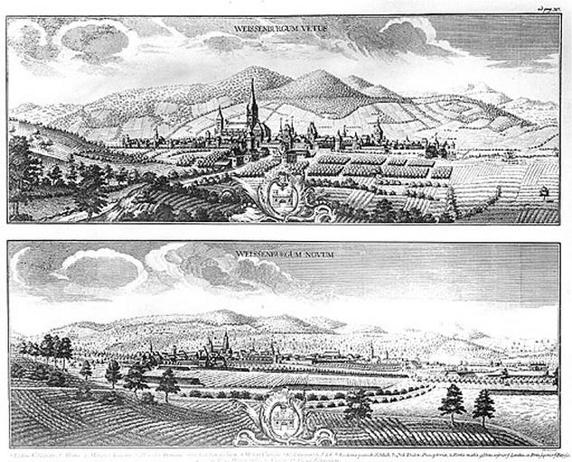 Vue de la vieille ville et de la ville neuve.