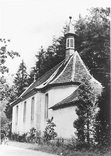 Vue ancienne de la chapelle depuis le sud-ouest.